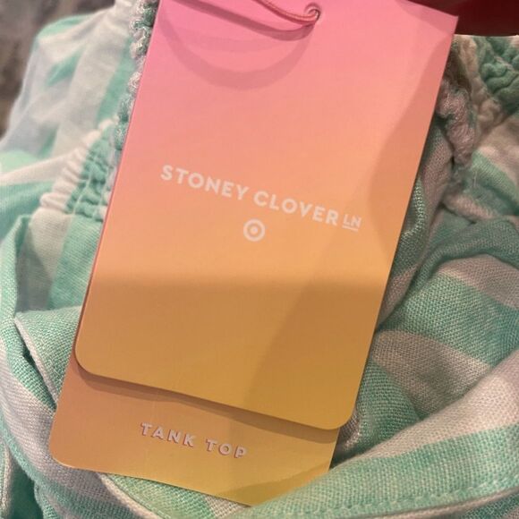 STONEY CLOVER LANE x TARGET NWT stripe tie strap tank top - Picture 6 of 8